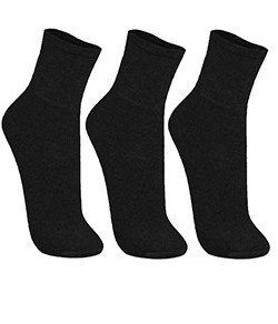 Kit 3 Meias Cano Médio Atoalhada Trifil (T08721/8721) Preto/Preto/Preto