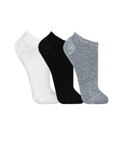 Kit 3 Infantil Pares de Meia Invisível Trifil (T05442/5442) Branco/Preto/Mescla