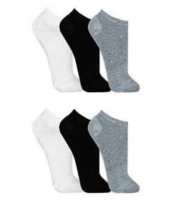 Kit Infantil 6 Pares de Meia Invis�vel Trifil (T05442/5442) Branco/Preto/Mescla