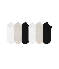 Kit 6 Pares de Meias Trifil (T06606/6606) Branco/Preto/Mescla