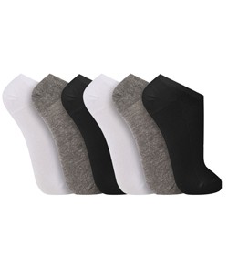 Kit 6 Pares de Meias Invisível Trifil (T07064) Preto/Branco/ Mescla