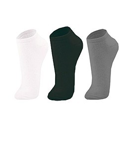Kit 3 Pares de Meias Trifil (T07064) Branco/Preto/Mescla