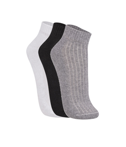 Kit 3 Pares de Meias Cano Curto Trifil (T08004/8004) Cinza/Preto/Branco