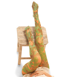 Meia-Calça Estampada 3D Clover Green Unimeias Jiggy (CVG) Fio 50