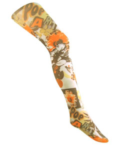 Meia Cal�a Estampada Pop Art Unimeias Jiggy (PAT) Fio 50
