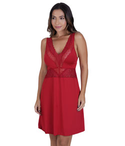 Camisola Curta com Renda Vellfer (VF-100) Rubi