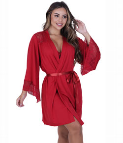 Robe Curto com Renda Manga Longa Vellfer (VF-83) Rubi