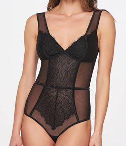 Body Rendado com Tule Valisere Valetine (90505)