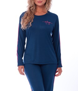 Pijama Feminino Longo Victory (24120) Marinho