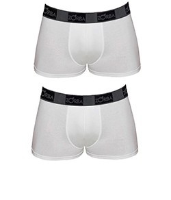 Kit 2 Cuecas Boxer Plus Zorba (717) Branco/Branco