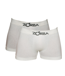 Kit 2 Cuecas Boxer Seamless Zorba (781) Branco/Mescla