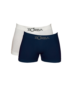 Kit 2 Cuecas Boxer Seamless Zorba (781) Branco/Marinho