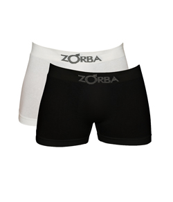 Kit 2 Cuecas Boxer Seamless Zorba (781) Branco/Preto