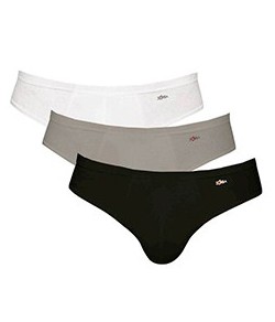 Kit 3 Cuecas Slip Zorba (791) Preto/Grafite/Branco