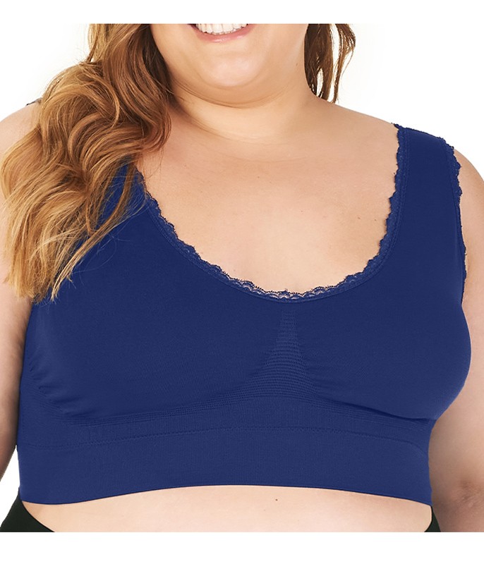 Top Rendado Sem Costura Zee Rucci (0300-075) Plus Size :: lingerie